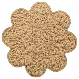 Vopi koberce Kusový koberec Color shaggy béžový kytka - Navrhněte si vlastní rozměr a tvar - klikněte zde