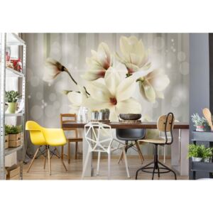 Fototapeta - Magnolia Flowers Sparkles Modern Design Vliesová tapeta - 206x275 cm