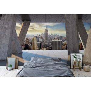 Fototapeta - New York City Skyline 3D Modern View Concrete IV.d-modern-view-concrete Vliesová tapeta - 254x184 cm