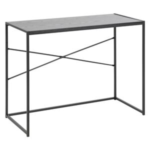 Psací stůl Seashell, 100 cm, černý jasan (Psací stůl Seashell, 100 cm, černý jasan, Kancelářské stoly)