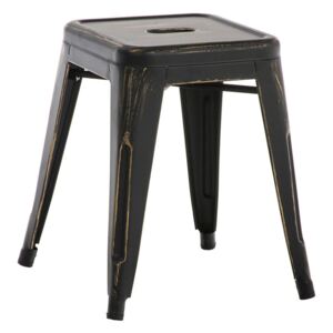 Stolička / židle bez opěradla Arman, antik černá (Stolička / židle bez opěradla Arman, antik černá, Stoličky)