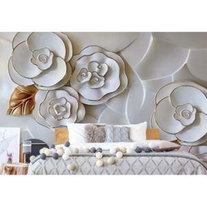 Fototapeta - Modern Luxury Flowers 3D Vliesová tapeta - 254x184 cm