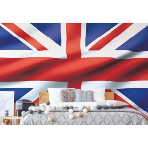Fototapeta - 3D Flag Great Britain Uk Union Jack Vliesová tapeta - 416x254 cm