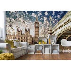Fototapeta - Houses Of Parliament London City II. Vliesová tapeta - 312x219 cm
