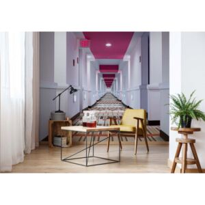 Fototapeta - The Pink Corridor Vliesová tapeta - 368x254 cm