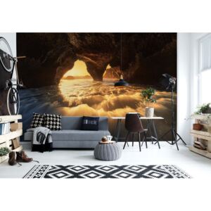 GLIX Fototapeta - The Secret Sea Cave Vliesová tapeta - 368x254 cm