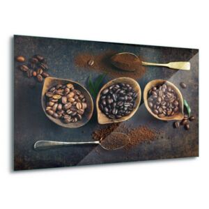 Skleněný obraz - Rich Coffee 4 x 30x80 cm