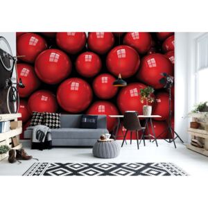 Fototapeta - 3D Red Balls IV.d-red-balls Vliesová tapeta - 254x184 cm