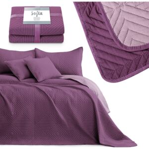 AmeliaHome Přehoz na postel Softa tmavě fialová/fialová, 170x210 Rozměr: 170x210