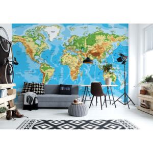 GLIX Fototapeta - World Map Atlas I. Vliesová tapeta - 416x254 cm