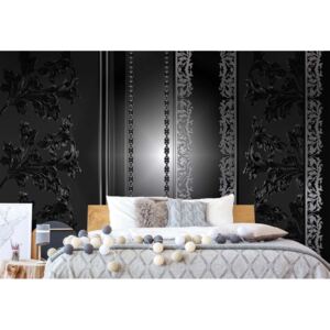 Fototapeta - Floral Design Black And Grey II. Vliesová tapeta - 254x184 cm