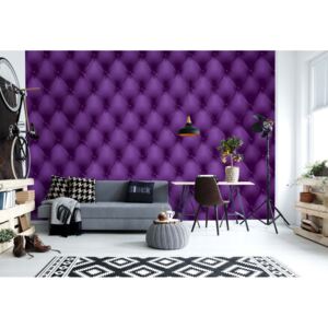 GLIX Fototapeta - Luxury Purple Chesterfield Texture Vliesová tapeta - 208x146 cm