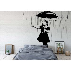 GLIX Fototapeta - Banksy Graffiti IV. Vliesová tapeta - 254x184 cm