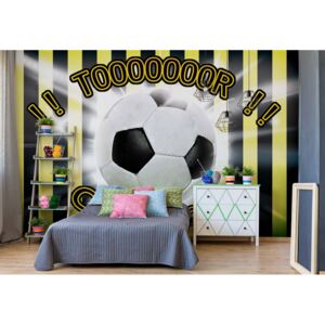 GLIX Fototapeta - Football Yellow And Black Champions Vliesová tapeta - 416x254 cm