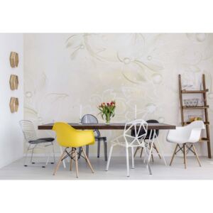 Fototapeta - Modern Floral Design Swirls Vliesová tapeta - 416x254 cm