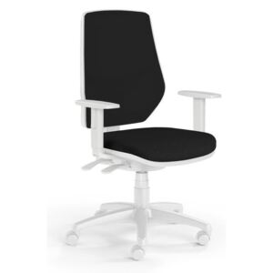 Kancelářská židle LEX se síťovaným opěrákem a s područkami, černá