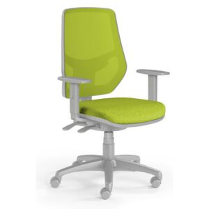 Kancelářská židle LEX se síťovaným opěrákem a s područkami, zelená