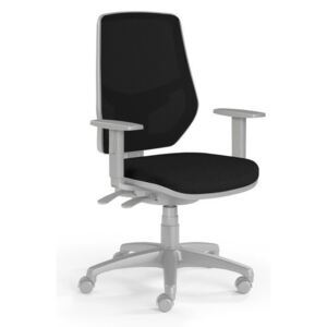 Kancelářská židle LEX se síťovaným opěrákem a s područkami, černá