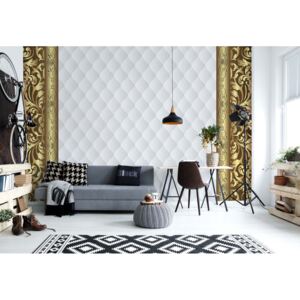 Fototapeta - Luxury Gold And White Ornamental Design Vliesová tapeta - 254x184 cm