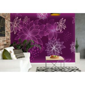 Fototapeta GLIX - Flowers Purple + lepidlo ZDARMA Vliesová tapeta - 368x254 cm
