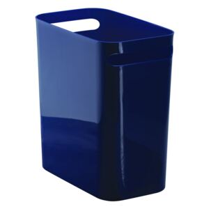 Tmavě modrý odpadkový koš iDesign Una, 13,9 l