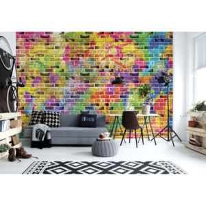 Fototapeta - Multicoloured Brick Wall Texture Vliesová tapeta - 416x254 cm