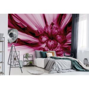 GLIX Fototapeta - Abstract Floral Art Pink Light Vliesová tapeta - 312x219 cm