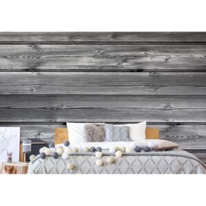 GLIX Fototapeta - Wood Plank Texture Grey Vliesová tapeta - 208x146 cm