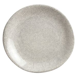 Made in Japan Velký mělký talíř 25 cm bílo-šedý