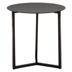 Černý kulatý skleněný konferenční stolek Laforma Marae Ø 50 cm