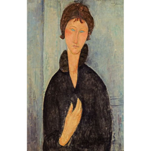 Obraz, Reprodukce - Woman with Blue Eyes, c.1918, Amedeo Modigliani