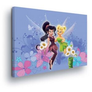 Obraz na plátně - Modrá Disney Dekorace s Vílou 60x40 cm