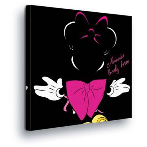 Obraz na plátně - Disney Minnie Mouse Silueta v Černé 40x40 cm