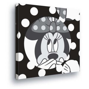 Obraz na plátně - Disney Černo-bílá Minnie Mouse 40x40 cm
