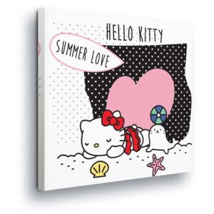 Obraz na plátně - Hello Kitty Summer Love 40x40 cm