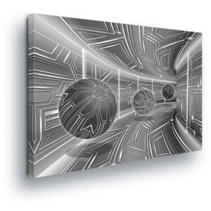 GLIX Obraz na plátně - Šedý Tunel 40x40 cm