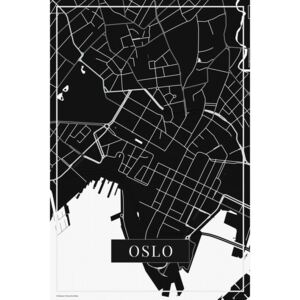 Mapa Oslo black