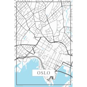 Mapa Oslo white