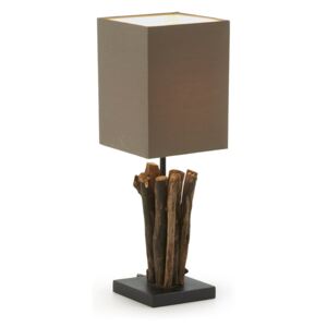 Hnědá dřevěná stolní lampa LaForma Seratna