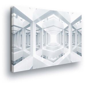 Obraz na plátně - Bílá Architektura 2 x 40x60 / 2 x 30x80 / 1 x 30x100 cm