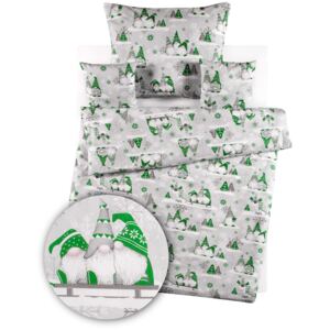 Darré Bavlněné povlečení Vánoční skřítci zelené Velikost: povlak 50 x 60 70x90 bavlna