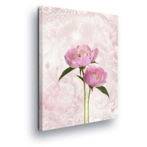 Obraz na plátně - Růžové Květiny 4 x 30x80 cm