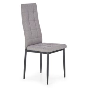 K292 židle šedá, Sedák s čalouněním, látka, barva: šedá, bez područek