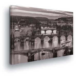 Obraz na plátně - Černobílá Praha 60x40 cm