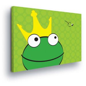 Obraz na plátně - Kreslená Žába 60x40 cm