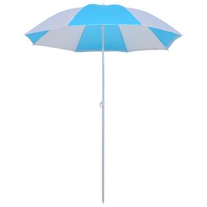 Plážový slunečník - modrobílý | 180 cm