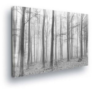 Obraz na plátně - Zimní Les 3 x 30x100 cm