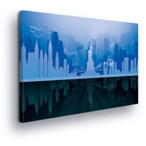 Obraz na plátně - New York v Odstínech Modré 60x40 cm
