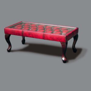 Chesterfield Leeds 50x105, Konferenční stolek, Antik červená bordeaux