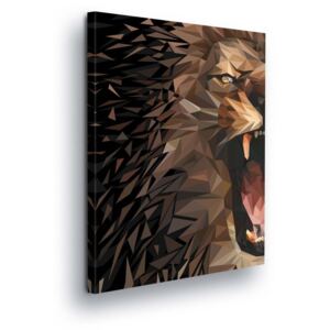 Obraz na plátně - Lví Černá Kresba II 4 x 60x40 cm